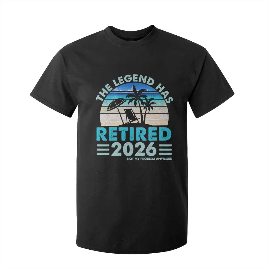 The Legend Has Retired 2026 T Shirt For Kid Vintage Tropical Beach Sunset Graphic Ocean Vibes TS10 Black Print Your Wear