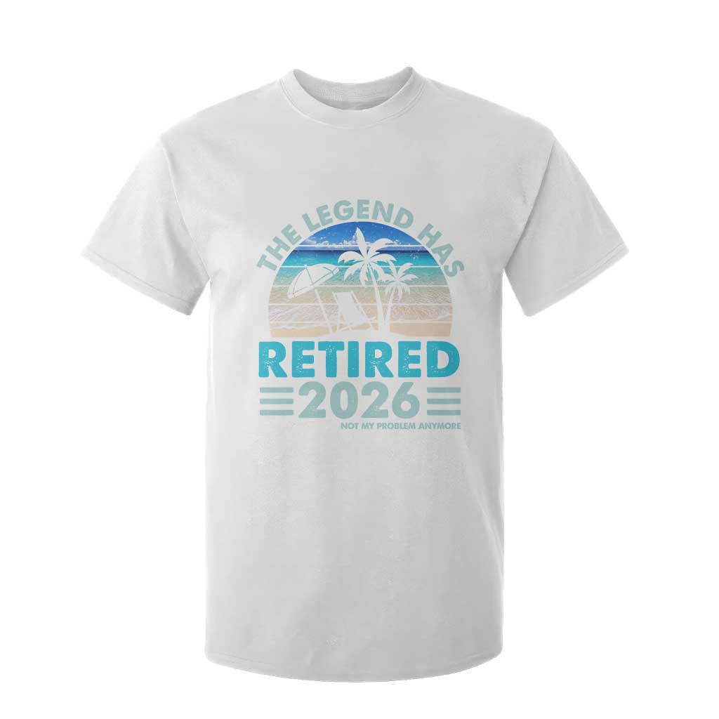 The Legend Has Retired 2026 T Shirt For Kid Vintage Tropical Beach Sunset Graphic Ocean Vibes TS10 White Print Your Wear