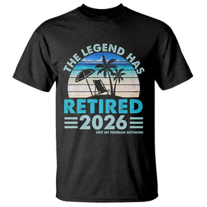 The Legend Has Retired 2026 T Shirt Vintage Tropical Beach Sunset Graphic Ocean Vibes TS10 Black Print Your Wear