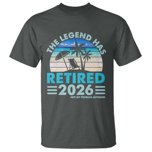 The Legend Has Retired 2026 T Shirt Vintage Tropical Beach Sunset Graphic Ocean Vibes TS10 Dark Heather Print Your Wear