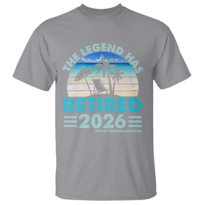 The Legend Has Retired 2026 T Shirt Vintage Tropical Beach Sunset Graphic Ocean Vibes TS10 Sport Gray Print Your Wear