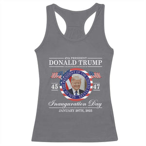 President Donald Trump Inauguration Day 2025 Memorabilia Racerback Tank Top TS10 Charcoal Print Your Wear