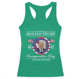 President Donald Trump Inauguration Day 2025 Memorabilia Racerback Tank Top TS10 Irish Green Print Your Wear