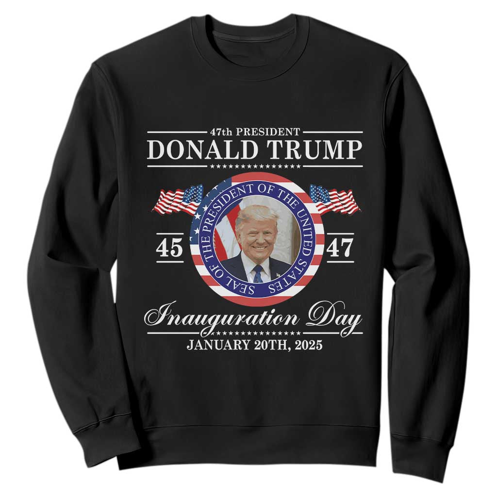President Donald Trump Inauguration Day 2025 Memorabilia Sweatshirt TS10 Black Print Your Wear