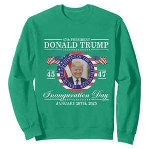 President Donald Trump Inauguration Day 2025 Memorabilia Sweatshirt TS10 Irish Green Print Your Wear
