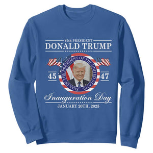 President Donald Trump Inauguration Day 2025 Memorabilia Sweatshirt TS10 Royal Blue Print Your Wear