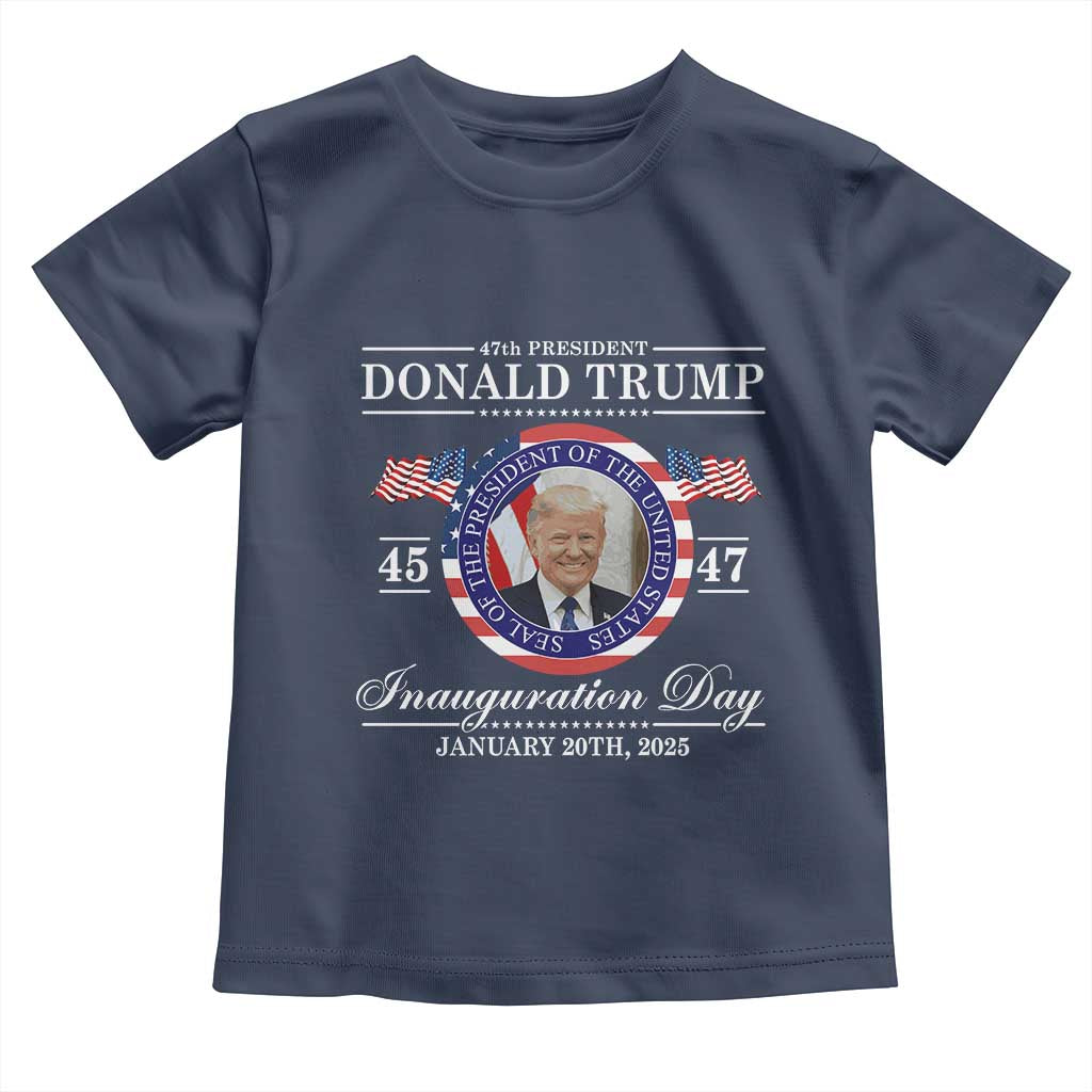 President Donald Trump Inauguration Day 2025 Memorabilia Toddler T Shirt TS10 Navy Print Your Wear