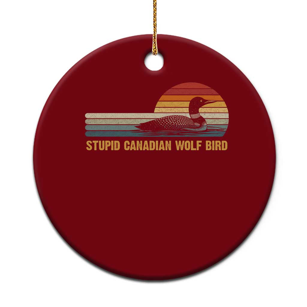 Stupid Canadian Wolf Bird Ceramic Ornament Retro LGBT Hockey Fan TS10 1pc Red Print Your Wear
