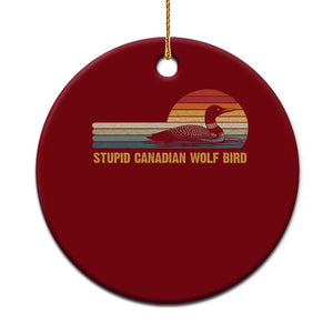 Stupid Canadian Wolf Bird Ceramic Ornament Retro LGBT Hockey Fan TS10 1pc Red Print Your Wear