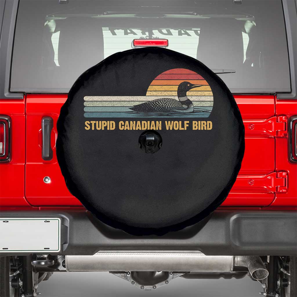 Stupid Canadian Wolf Bird Spare Tire Cover Retro LGBT Hockey Fan TS10 Black Print Your Wear