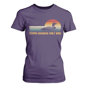Stupid Canadian Wolf Bird T Shirt For Women Retro LGBT Hockey Fan TS10 Purple Print Your Wear