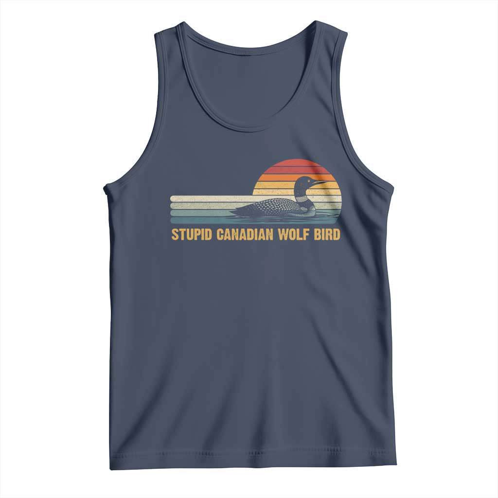 Stupid Canadian Wolf Bird Tank Top Retro LGBT Hockey Fan TS10 Navy Print Your Wear