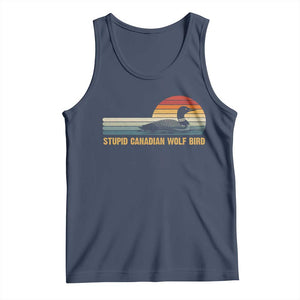 Stupid Canadian Wolf Bird Tank Top Retro LGBT Hockey Fan TS10 Navy Print Your Wear
