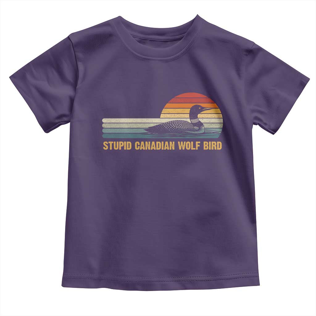 Stupid Canadian Wolf Bird Toddler T Shirt Retro LGBT Hockey Fan TS10 Purple Print Your Wear
