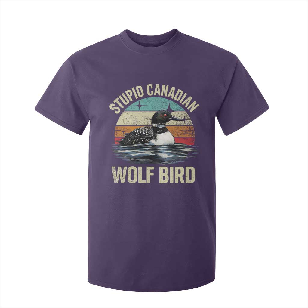 Stupid Canadian Wolf Bird T Shirt For Kid Funny Retro LGBT Romance Hockey Fan TS10 Purple Print Your Wear