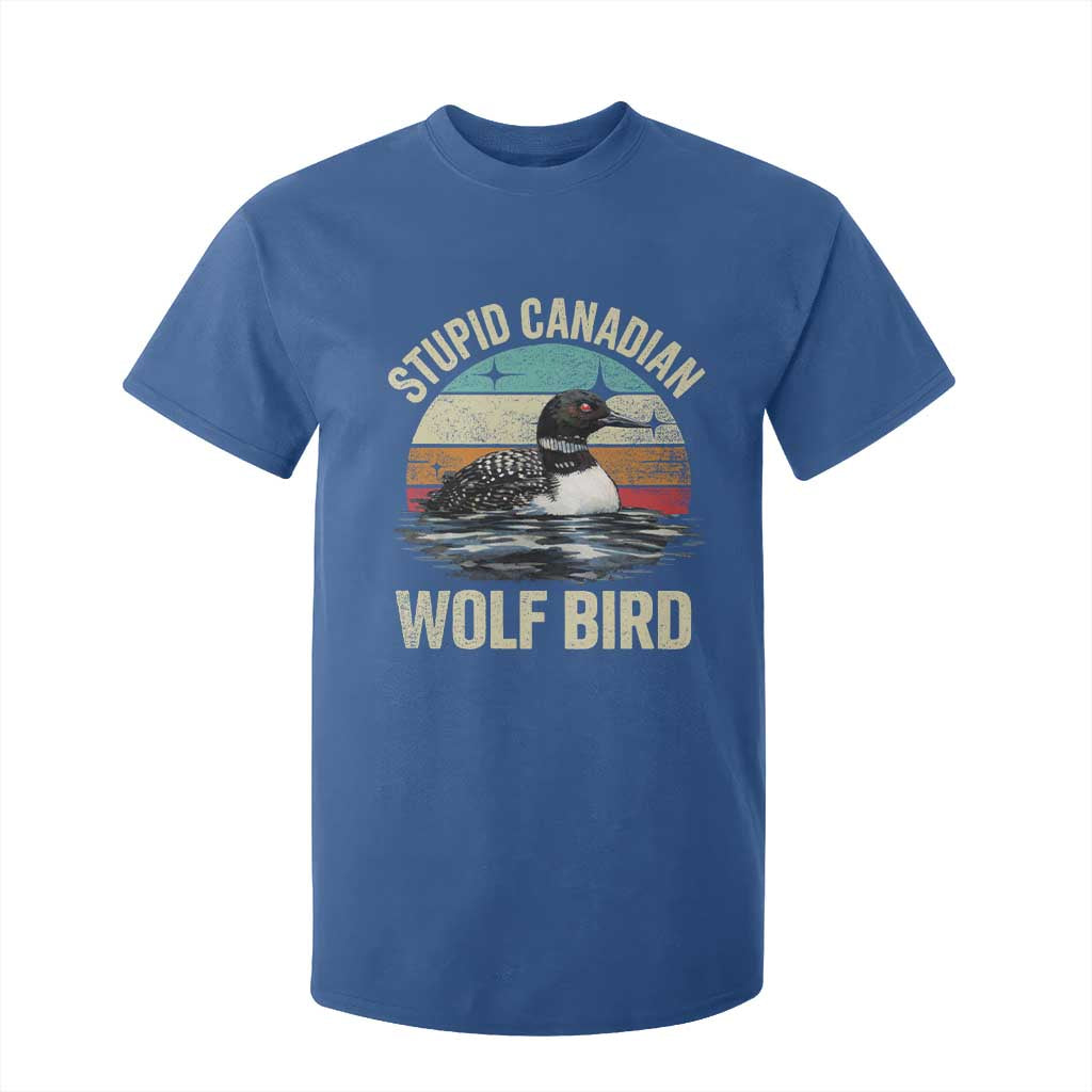 Stupid Canadian Wolf Bird T Shirt For Kid Funny Retro LGBT Romance Hockey Fan TS10 Royal Blue Print Your Wear