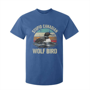 Stupid Canadian Wolf Bird T Shirt For Kid Funny Retro LGBT Romance Hockey Fan TS10 Royal Blue Print Your Wear