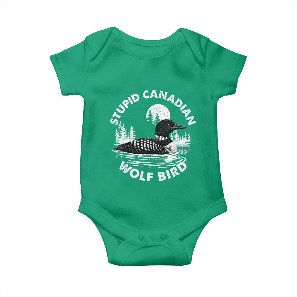 Stupid Canadian Wolf Bird Baby Onesie Sarcastic LGBT Hockey Fan TS10 Irish Green Print Your Wear