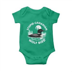 Stupid Canadian Wolf Bird Baby Onesie Sarcastic LGBT Hockey Fan TS10 Irish Green Print Your Wear