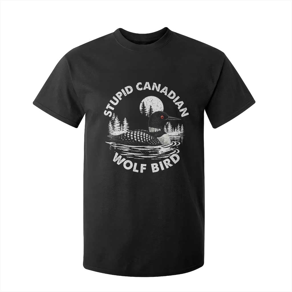 Stupid Canadian Wolf Bird T Shirt For Kid Sarcastic LGBT Hockey Fan TS10 Black Print Your Wear