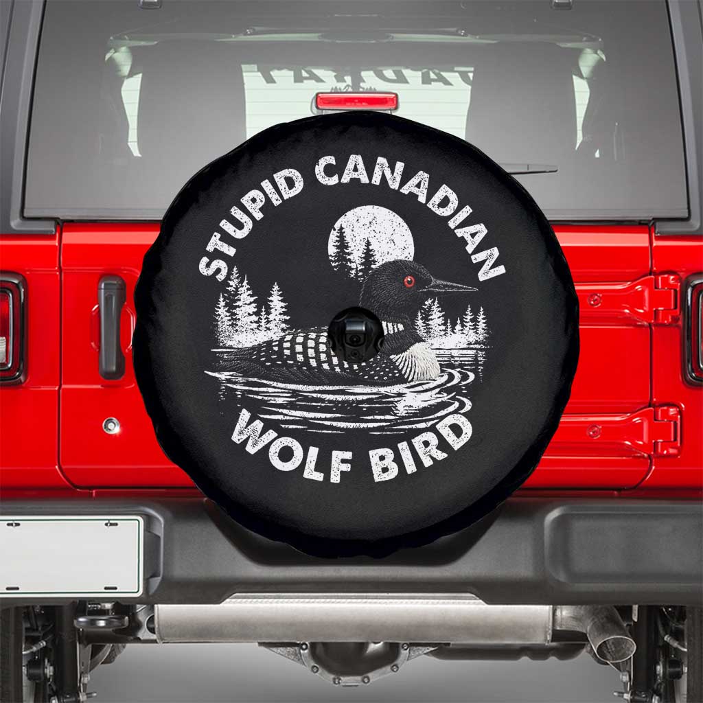 Stupid Canadian Wolf Bird Spare Tire Cover Sarcastic LGBT Hockey Fan TS10 Black Print Your Wear