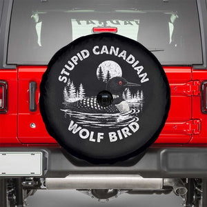 Stupid Canadian Wolf Bird Spare Tire Cover Sarcastic LGBT Hockey Fan TS10 Black Print Your Wear