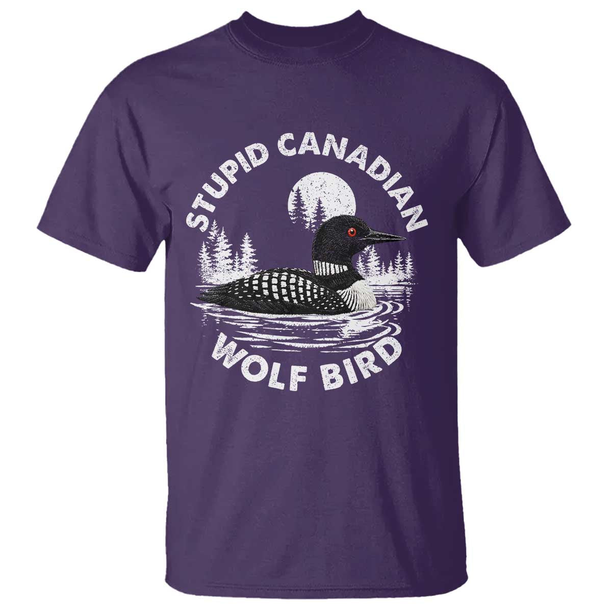 Stupid Canadian Wolf Bird T Shirt Sarcastic LGBT Hockey Fan TS10 Purple Print Your Wear