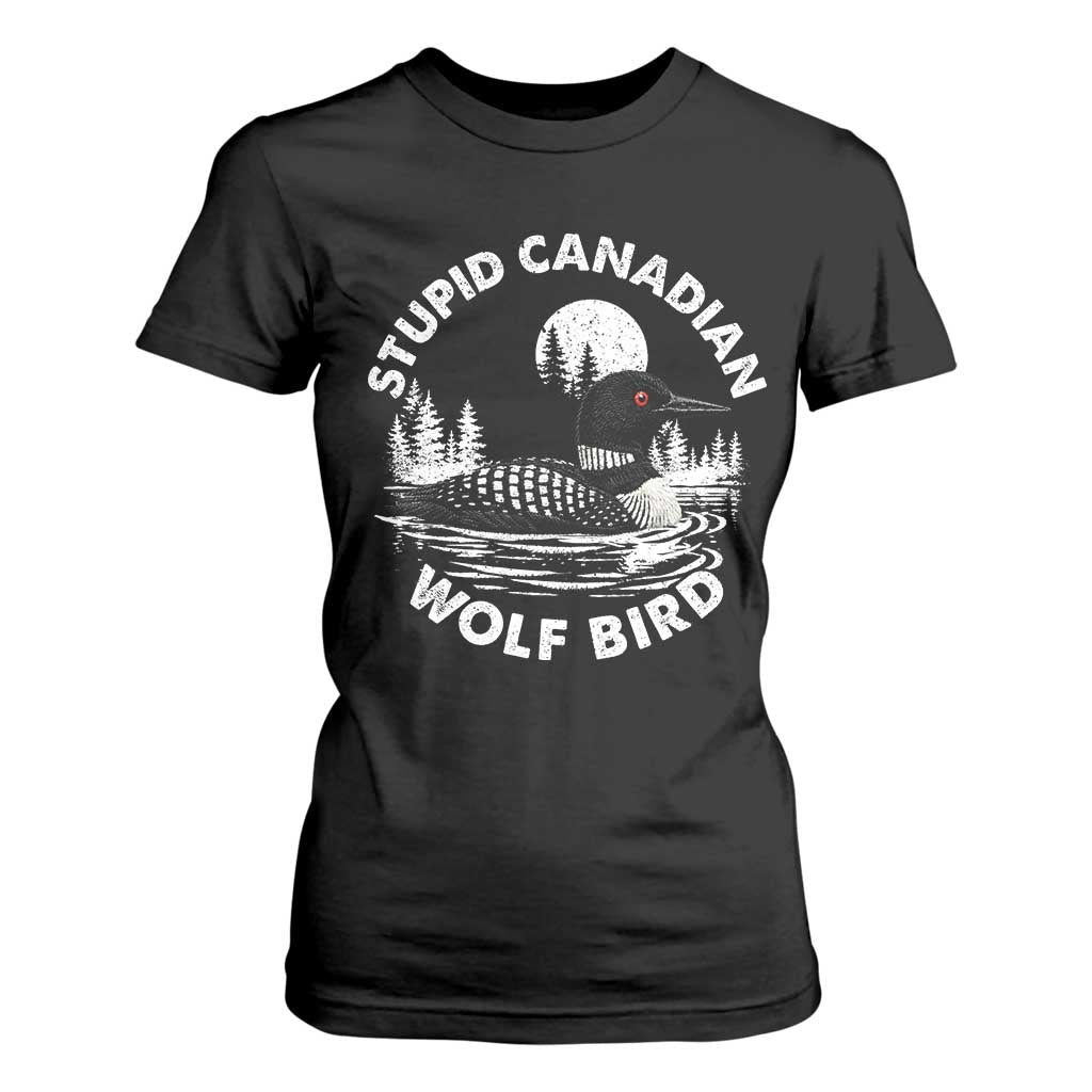 Stupid Canadian Wolf Bird T Shirt For Women Sarcastic LGBT Hockey Fan TS10 Black Print Your Wear