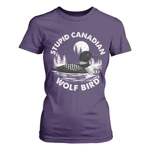 Stupid Canadian Wolf Bird T Shirt For Women Sarcastic LGBT Hockey Fan TS10 Purple Print Your Wear