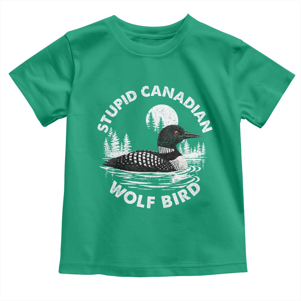 Stupid Canadian Wolf Bird Toddler T Shirt Sarcastic LGBT Hockey Fan TS10 Irish Green Print Your Wear
