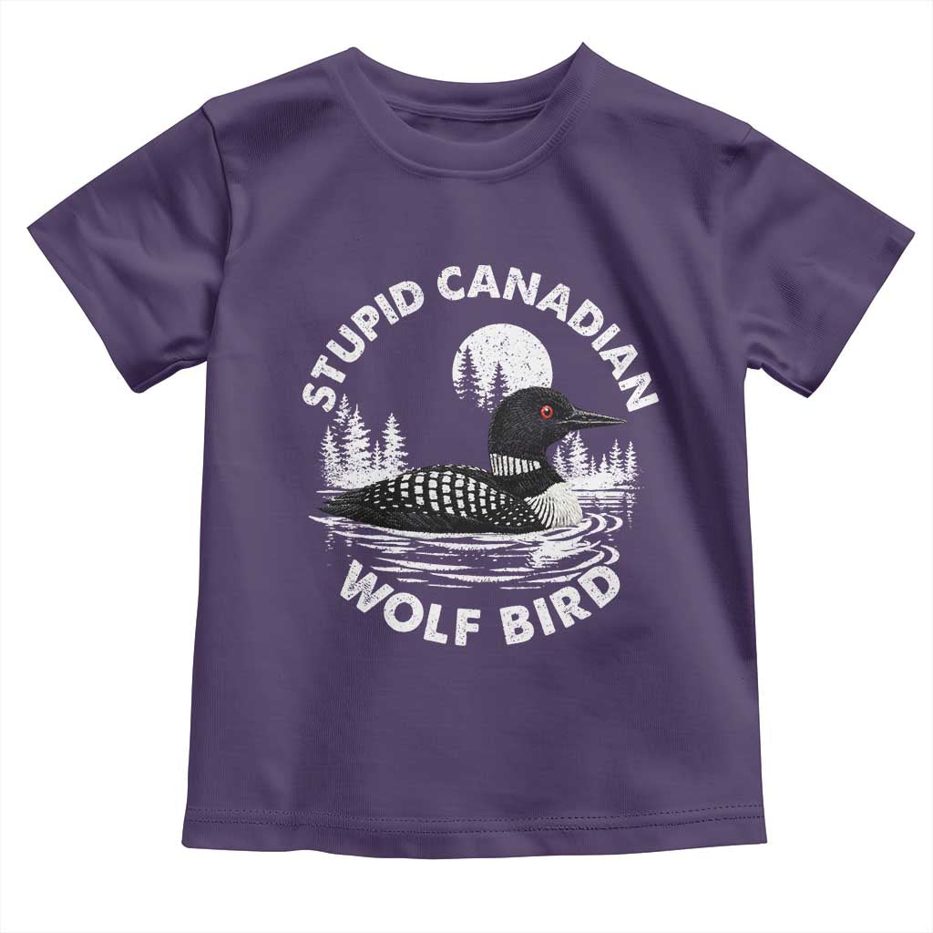 Stupid Canadian Wolf Bird Toddler T Shirt Sarcastic LGBT Hockey Fan TS10 Purple Print Your Wear
