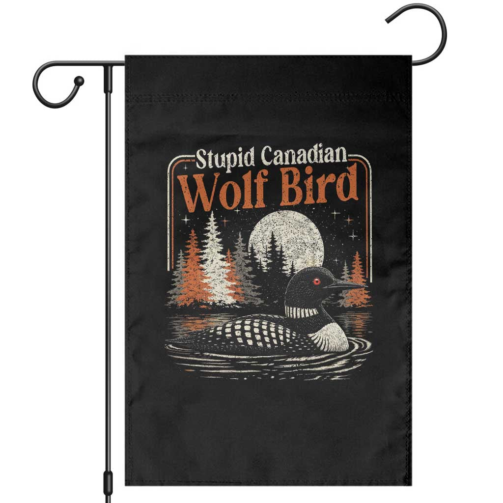 Stupid Canadian Wolf Bird Garden Flag Retro LGBT Hockey Fan Romance TS10 Black Print Your Wear
