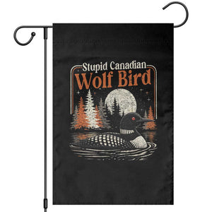 Stupid Canadian Wolf Bird Garden Flag Retro LGBT Hockey Fan Romance TS10 Black Print Your Wear