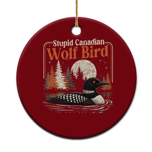 Stupid Canadian Wolf Bird Ceramic Ornament Retro LGBT Hockey Fan Romance TS10 1pc Red Print Your Wear