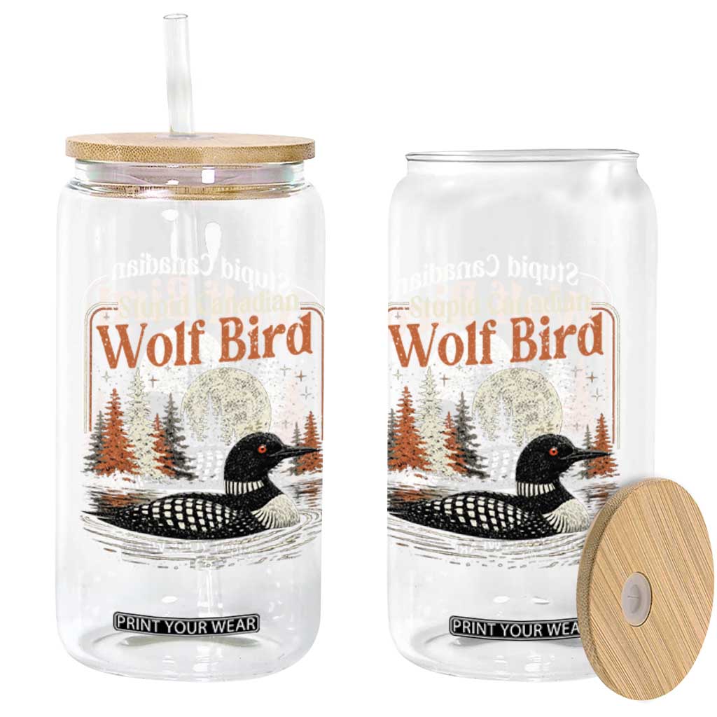 Stupid Canadian Wolf Bird Glass Can Retro LGBT Hockey Fan Romance TS10 Print Your Wear