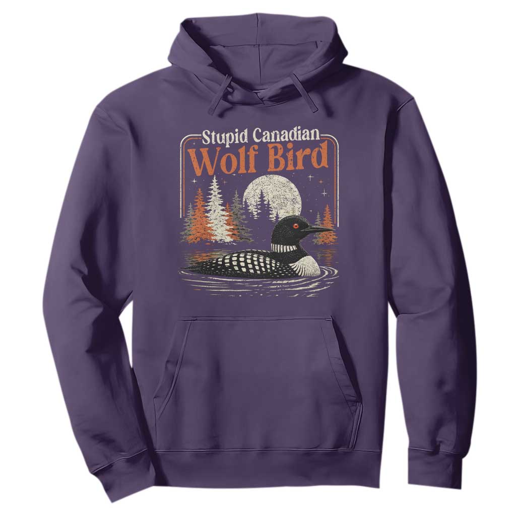 Stupid Canadian Wolf Bird Hoodie Retro LGBT Hockey Fan Romance TS10 Purple Print Your Wear