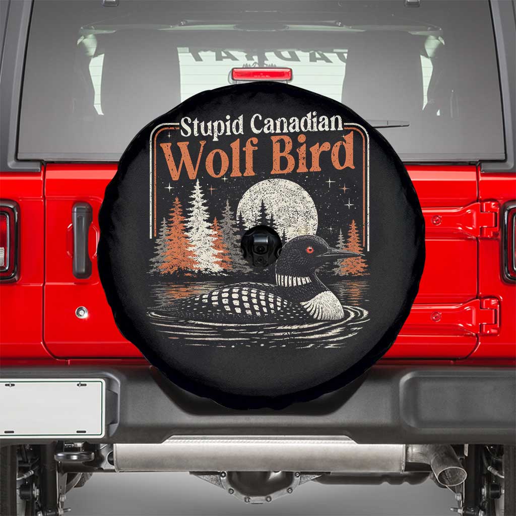 Stupid Canadian Wolf Bird Spare Tire Cover Retro LGBT Hockey Fan Romance TS10 Black Print Your Wear