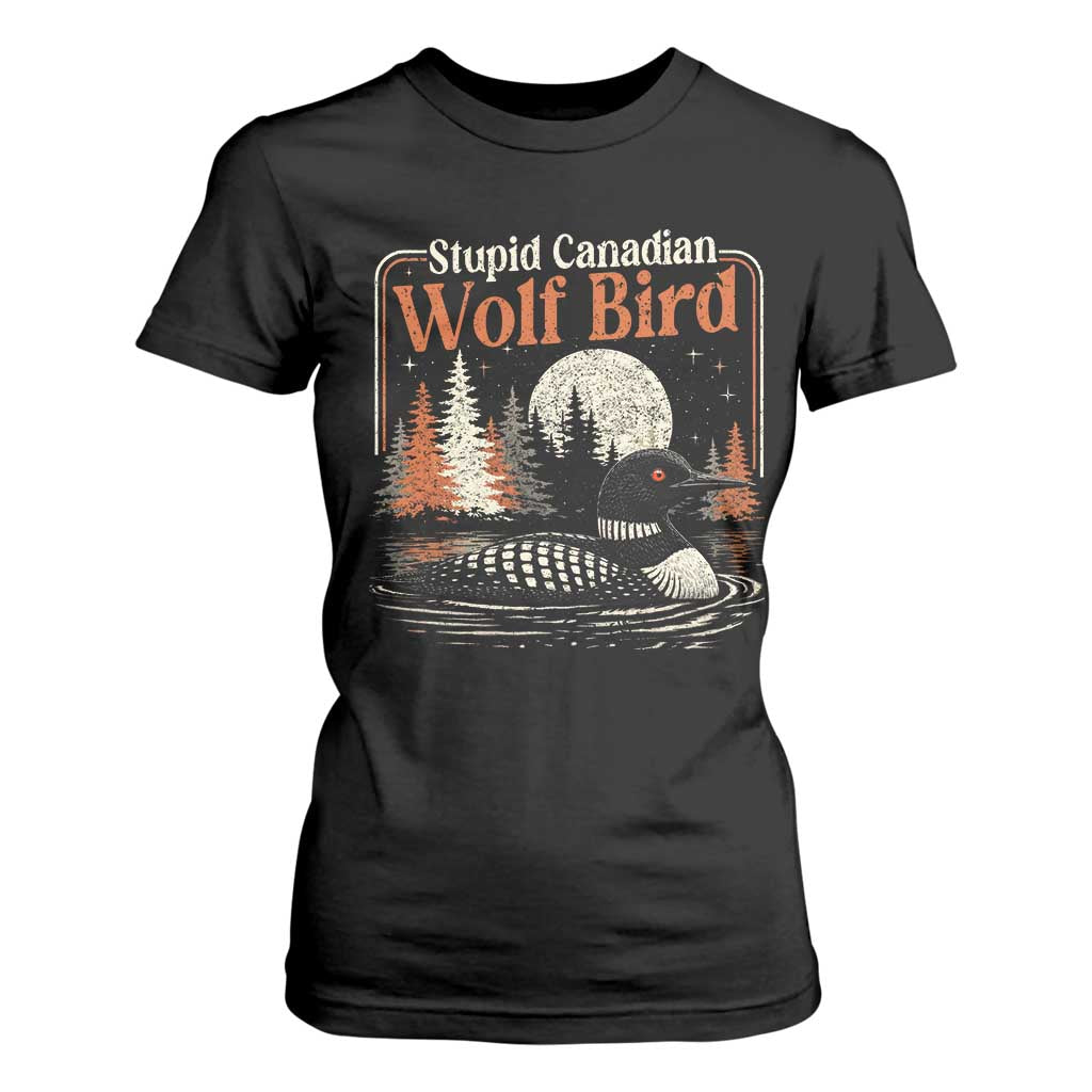 Stupid Canadian Wolf Bird T Shirt For Women Retro LGBT Hockey Fan Romance TS10 Black Print Your Wear