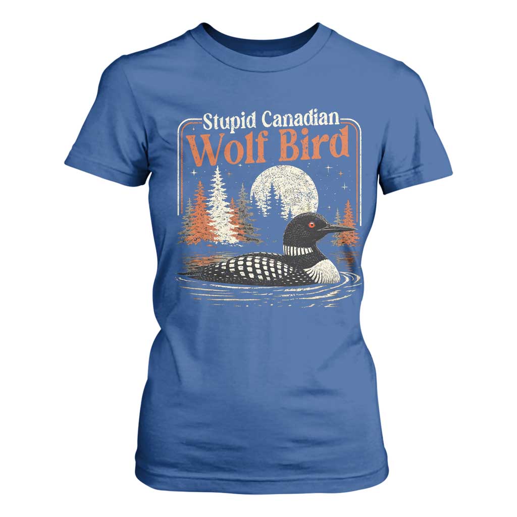 Stupid Canadian Wolf Bird T Shirt For Women Retro LGBT Hockey Fan Romance TS10 Royal Blue Print Your Wear