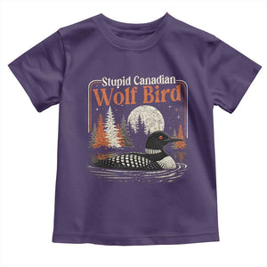 Stupid Canadian Wolf Bird Toddler T Shirt Retro LGBT Hockey Fan Romance TS10 Purple Print Your Wear