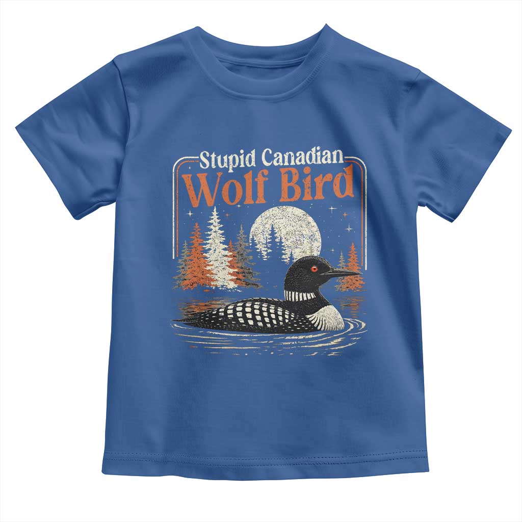 Stupid Canadian Wolf Bird Toddler T Shirt Retro LGBT Hockey Fan Romance TS10 Royal Blue Print Your Wear