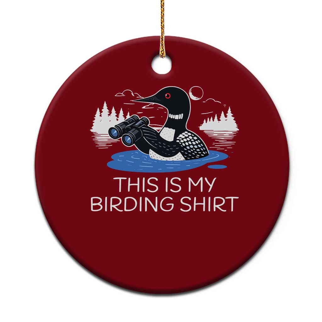 Funny Birding Ceramic Ornament Loon Bird Watching TS10 1pc Red Print Your Wear
