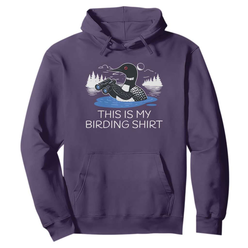 Funny Birding Hoodie Loon Bird Watching TS10 Purple Print Your Wear