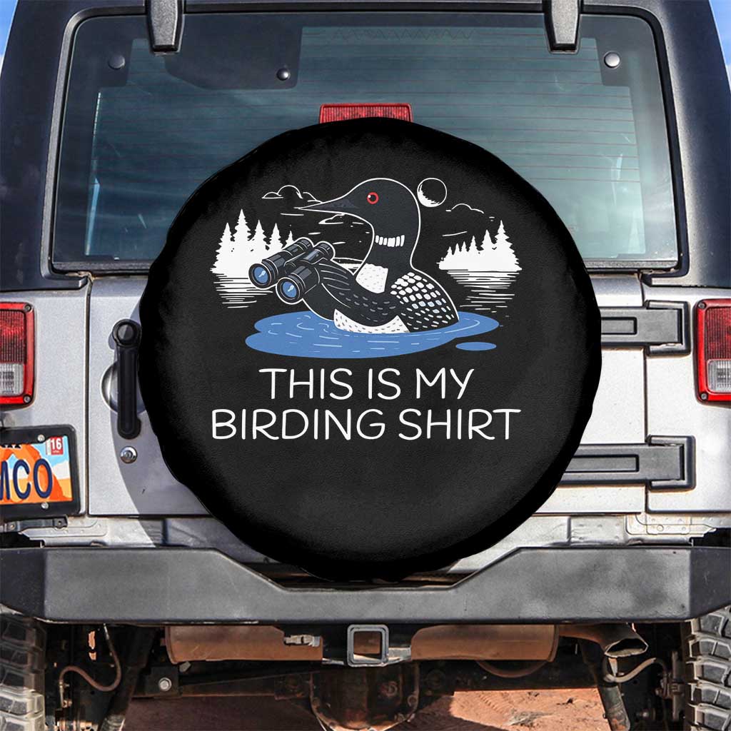 Funny Birding Spare Tire Cover Loon Bird Watching TS10 No hole Black Print Your Wear