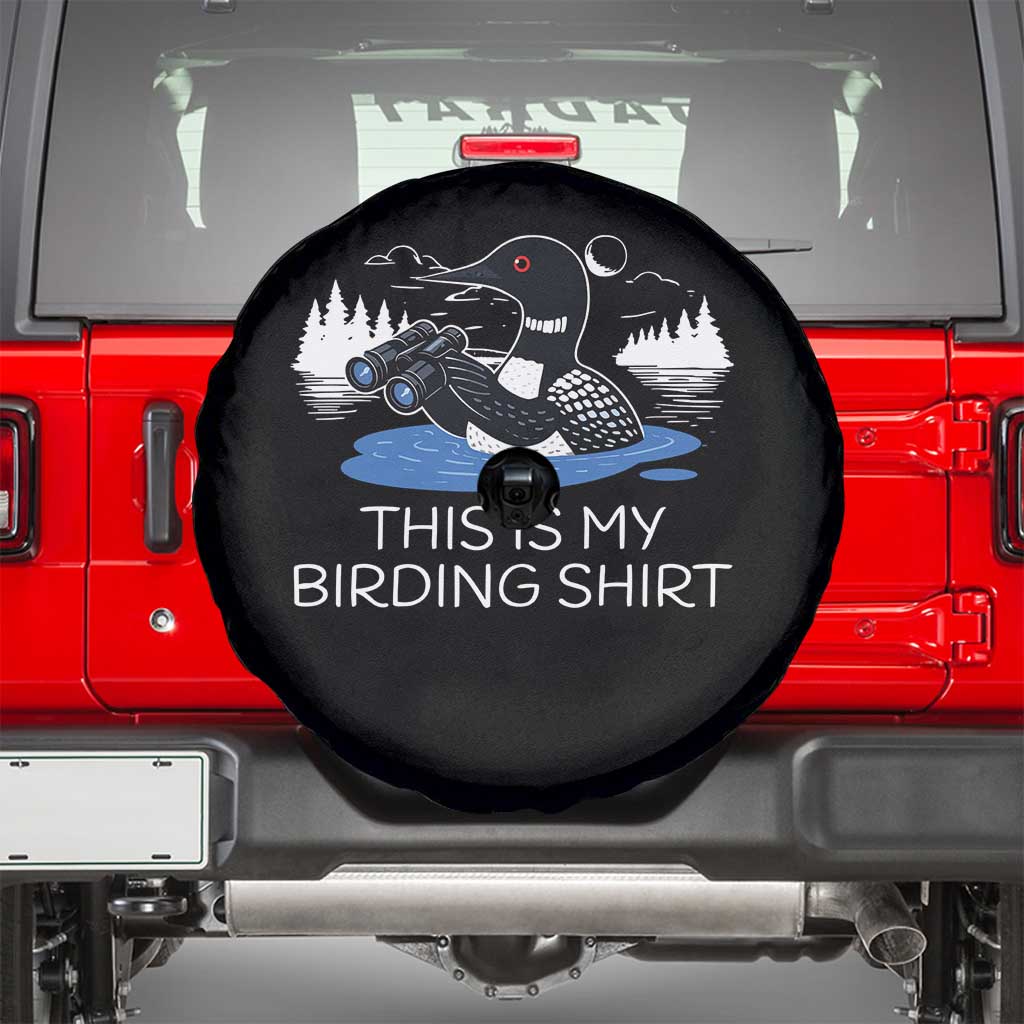 Funny Birding Spare Tire Cover Loon Bird Watching TS10 Black Print Your Wear
