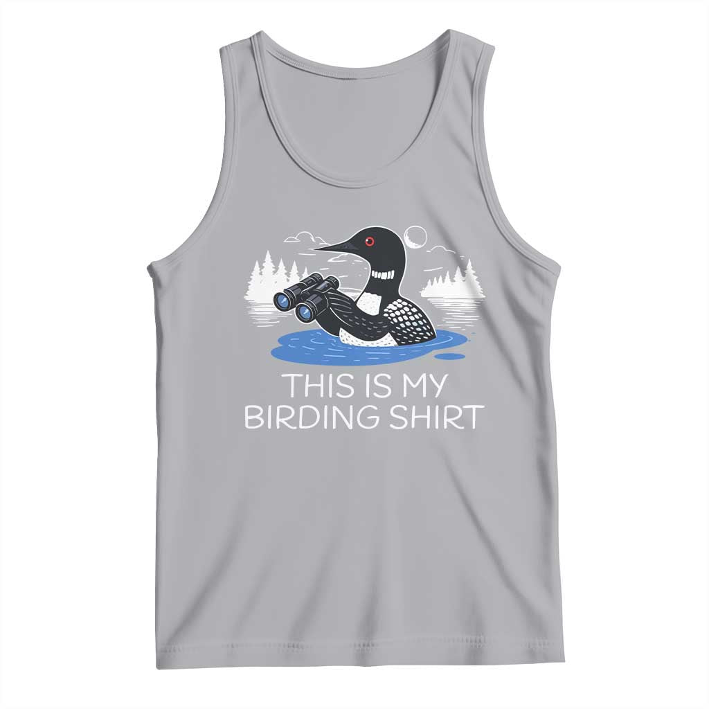 Funny Birding Tank Top Loon Bird Watching TS10 Athletic Heather Print Your Wear
