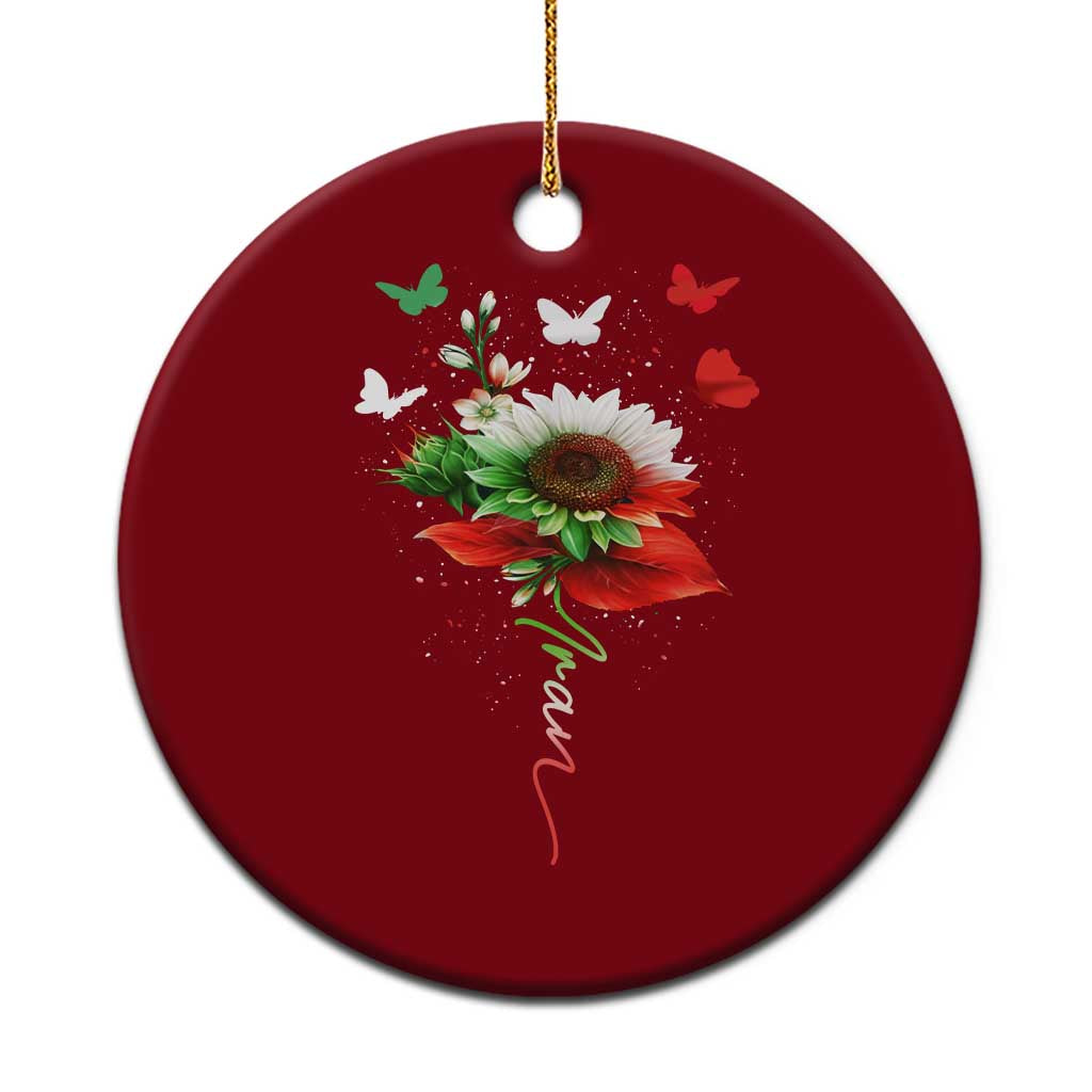 Iran Ceramic Ornament Free Iran Protest Sunflower Flag TS10 1pc Red Print Your Wear