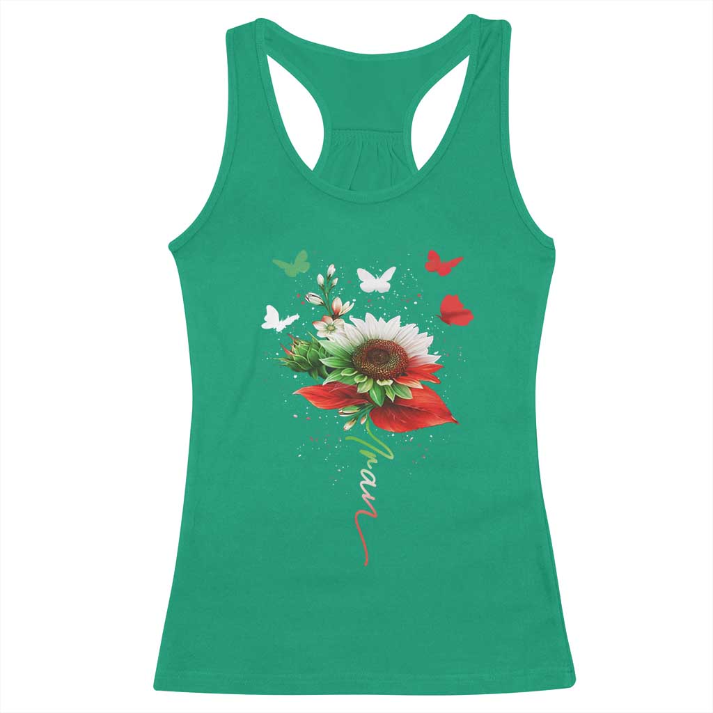 Iran Racerback Tank Top Free Iran Protest Sunflower Flag TS10 Irish Green Print Your Wear