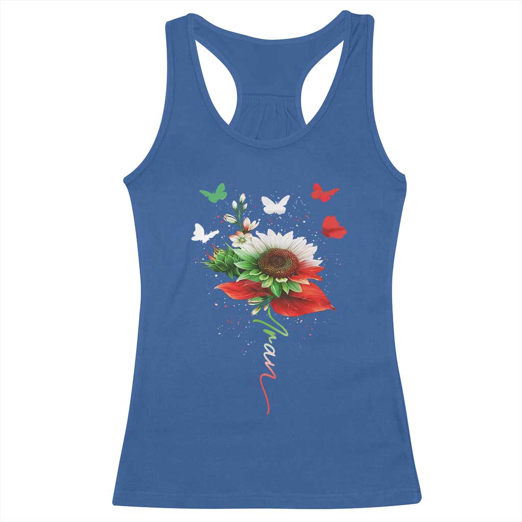 Iran Racerback Tank Top Free Iran Protest Sunflower Flag TS10 Royal Blue Print Your Wear