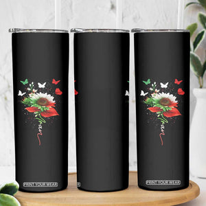 Iran Skinny Tumbler Free Iran Protest Sunflower Flag TS10 Print Your Wear